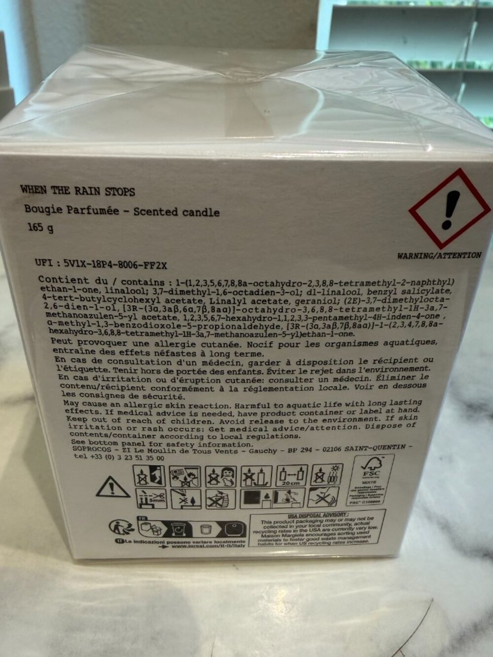 Maison Margiela Replica Candle "When the Rain Stops" SOLD OUT NIB 165g 5.82 oz - Picture 2 of 3